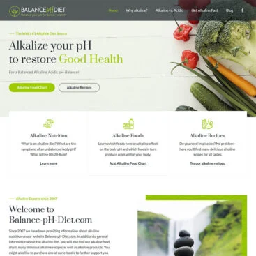 Basische Ernährung Webseite