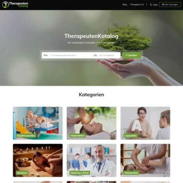 Web Design für ein Therapeuten Verzeichnis