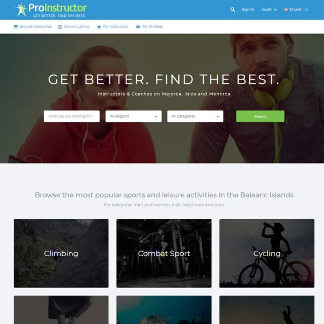 Trainer Verzeichnis Web Design