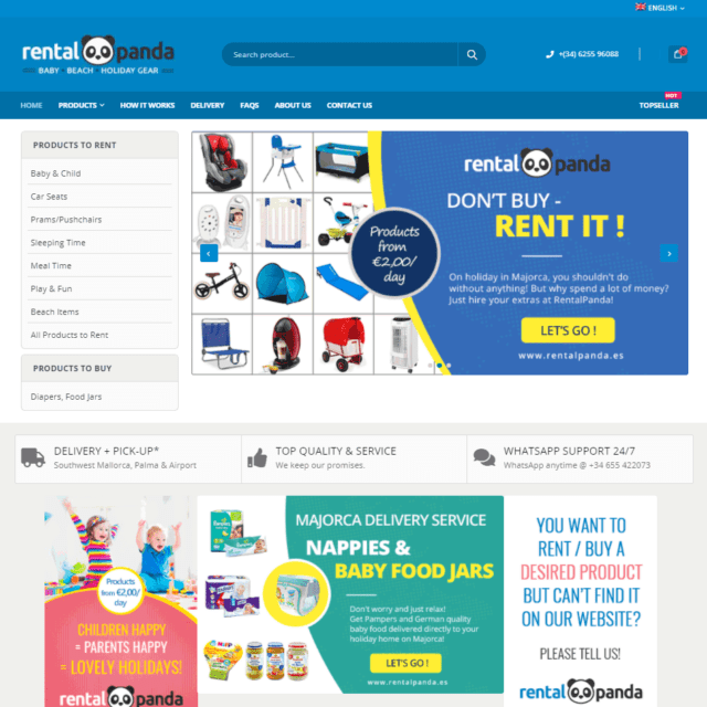 Rental Shop Webdesign